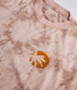 Camiseta Agroecológica Quintal Tie-dye Urucum e Angico - Fit Oversized